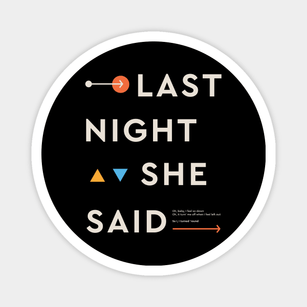 Last Night She Said Magnet by London Colin